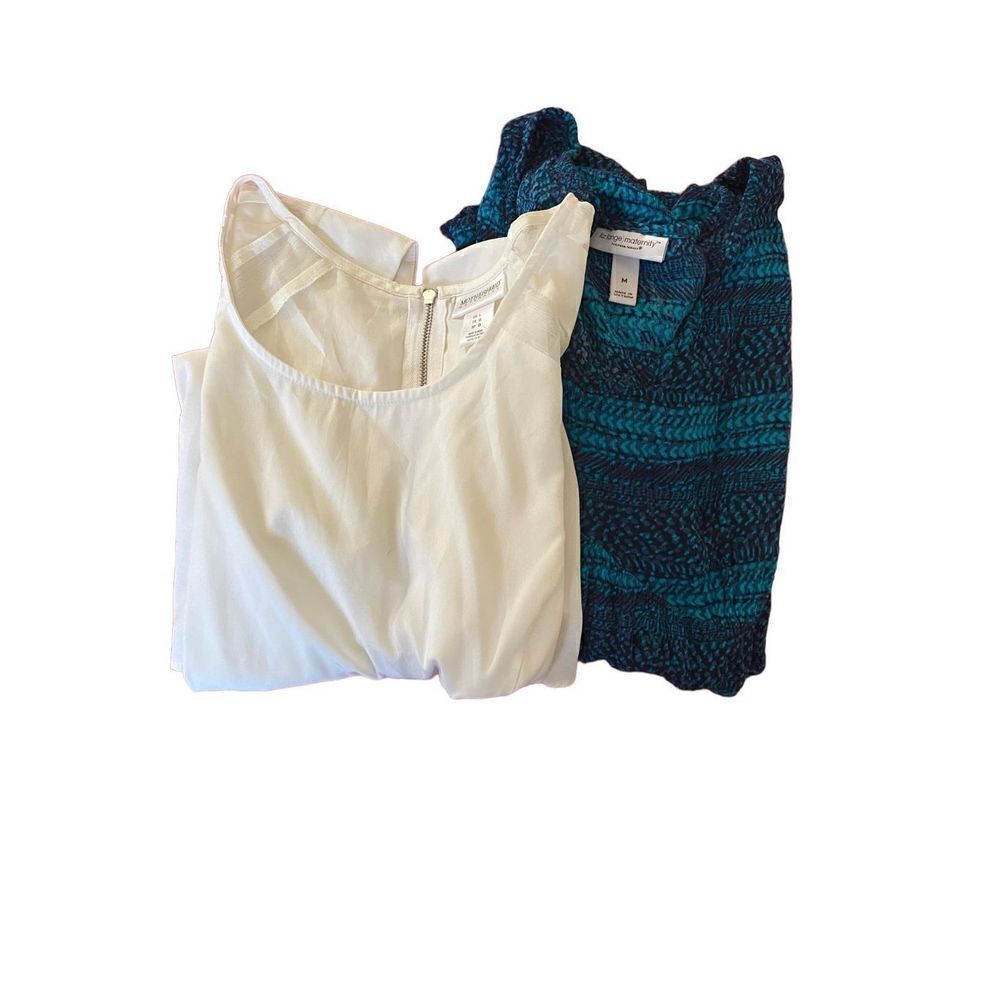 Motherhood, maternity set of two women’s blouses, one medium one large